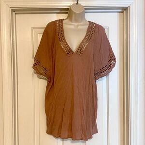 O’Neill Women's Brown V-Neck Top